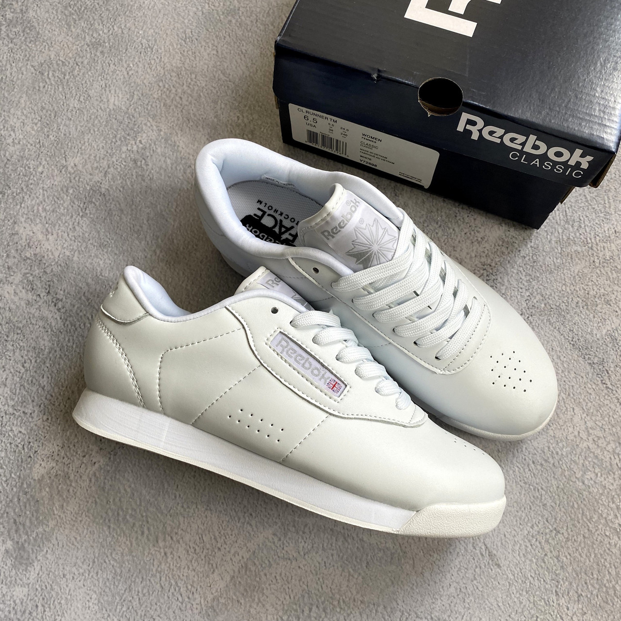 Reebok white best sale princess