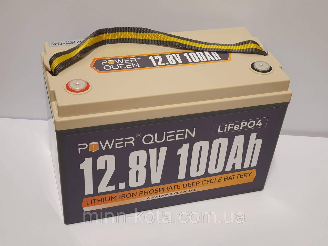 LiFePO4 акумулятор Power Queen 12В 100Ач, BMS 100А літій залізо фосфатний АКБ батарея