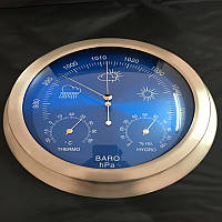 Механический барометр Baro 228THB анероид с термометром и гигрометром (Синий)