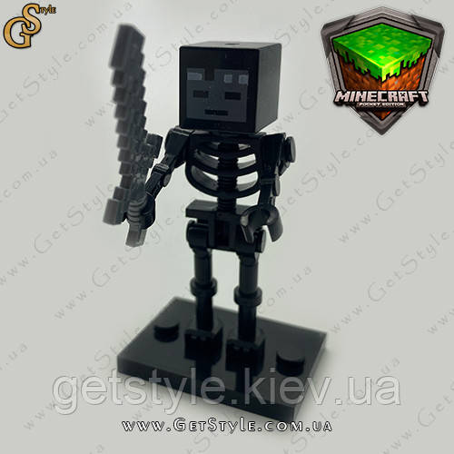 Конструктор фігурка Скелет-сушарка Майнкрафт Wither Skeleton Minecraft 5.5 см