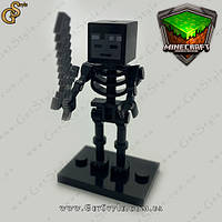 Конструктор фигурка Скелет-иссушитель Майнкрафт Wither Skeleton Minecraft 5.5 см