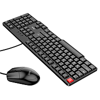 Проводная клавиатура и мышь Hoco GM16 black