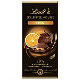 Lindt Темний шоколад 70% какао з шоколадним мусом і апельсиновою начинкою 150g