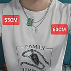 Комплект срібний чорнений ланцюжок з натільнім хрестиком 925 проба, фото 7