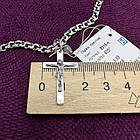 Комплект срібний чорнений ланцюжок з натільнім хрестиком 925 проба, фото 8