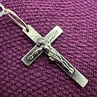 Комплект срібний чорнений ланцюжок з натільнім хрестиком 925 проба, фото 4