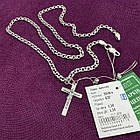 Комплект срібний чорнений ланцюжок з натільнім хрестиком 925 проба, фото 6