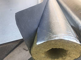 Мінераловатні циліндри (базальтові) з покриттям алюмін. профілю. фольга внутр.D159 товщина ізоляції 70мм.