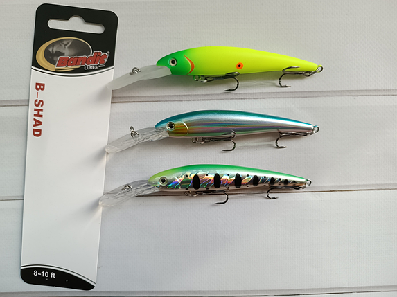 Набір Воблерів B-Shad Bandit 90mm 9.5g 3шт ( Bandit Walleye Deep ), фото 1