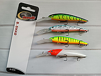 Набор Воблеров B-Shad Bandit 90mm 9.5g 4шт ( Bandit Walleye Deep )