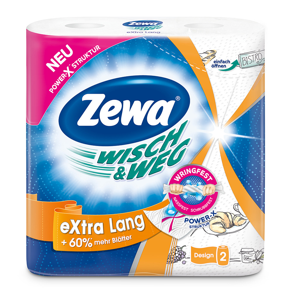 Рушники паперові Zewa Wisch & Weg 2 рулони двошарові