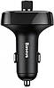 Автомобільний зарядний пристрій з FM-модулятором Baseus T-Typed MP3 Car Charger Black (CCTM-01), фото 4