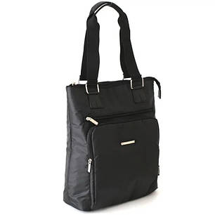 Сумка жіноча тканинна на плече чорна під документи формату А4 модна для роботи навчання прогулянок Dolly 482, фото 2