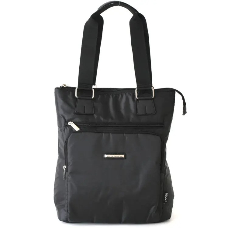 Сумка жіноча тканинна на плече чорна під документи формату А4 модна для роботи навчання прогулянок Dolly 482