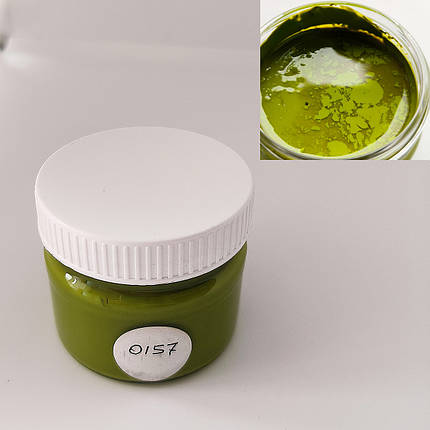 Профессиональная гуашевая  краска Тесс 65 мл "Зеленая светлая" 157, фото 1