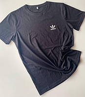 Мужская футболка Adidas хлопковая, спортивная, легкая футболка из натуральной ткани