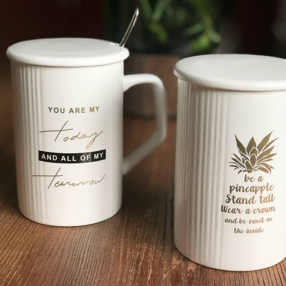 Кружка з кришкою і ложкою "Альтер-его" 450мл  О8030-75 Арт.40447 Olens