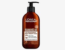 Шампунь для бороди Barber Club 3-в-1 L'OREAL, 200 мл