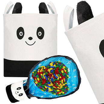 Кошик для зберігання з килимком Springos 43 л текстильний для іграшок і аксесуарів HA0134 .