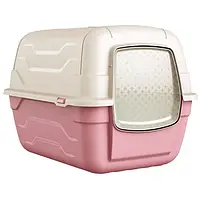 Закритий туалет Georplast RotoToilet для кішок, з фільтром і лопаткою, 52×40×40 см