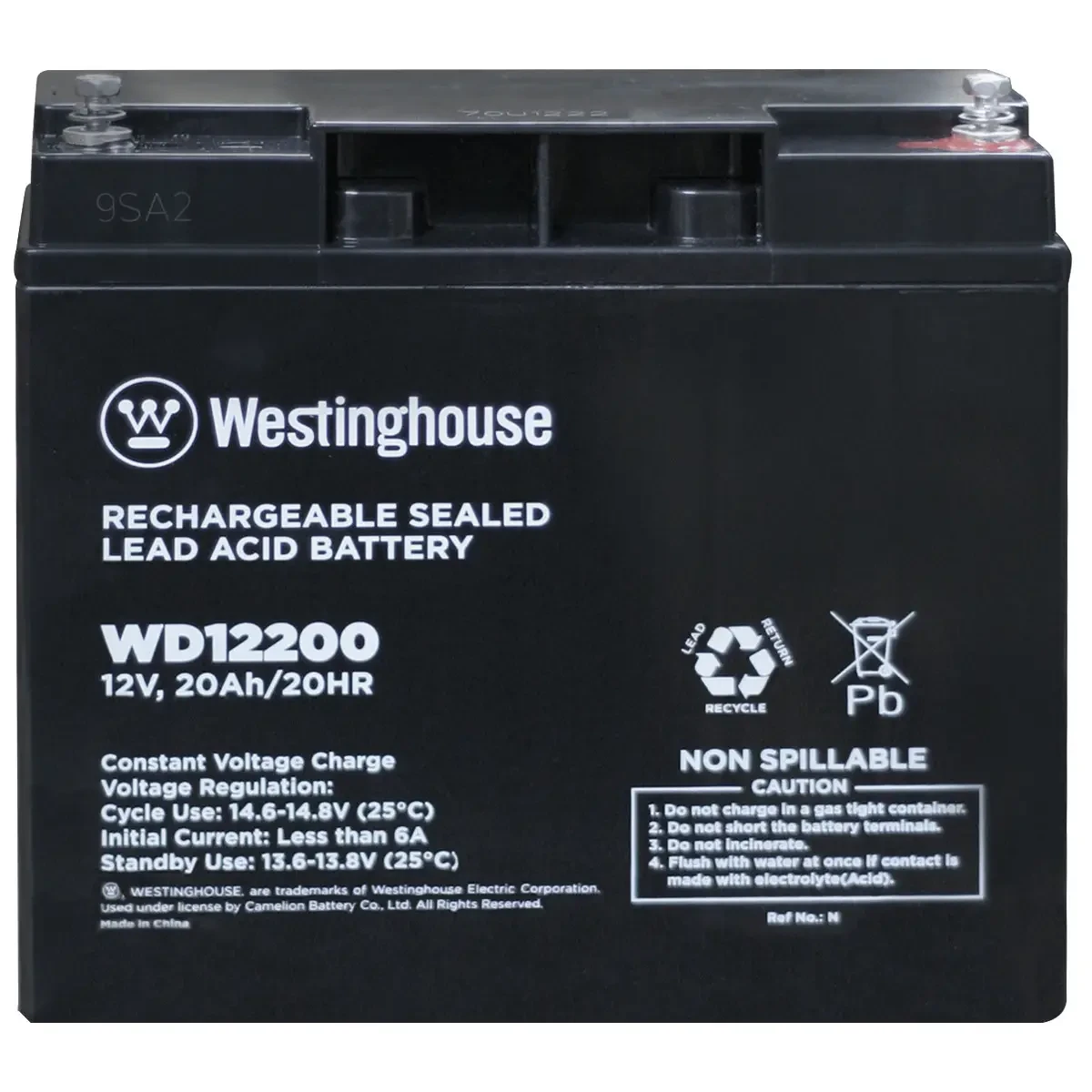 Батарея акумуляторна Westinghouse WD12200 AGM Deep Cycle, 12V/20Ah/T12