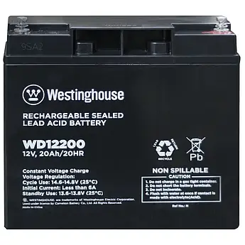 Батарея акумуляторна Westinghouse WD12200 AGM Deep Cycle, 12V/20Ah/T12