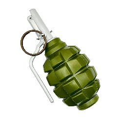 Граната тренувальна з активною чекою Ф-1 ПІРО-Ф1М (крейдяна) [PYROSOFT] — паковання по 8 шт (для страйкболу)