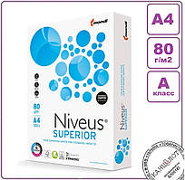 Папір офісний NIVEUS SUPERIOR, формат А4, 80 г/м2, 500 аркушів, клас - "А".