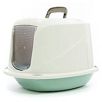 Закритий туалет Georplast Galaxy Deluxe для кішок, з ручкою і фільтром 45 x 36 x 31,5 см