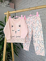 Пижама байка ткань футер с начесом от 9 месяцев до 2 лет