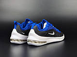 Чоловічі кросівки Nike Air Max 98 шкіряні сіточка стильні молодіжні чорні сині, фото 6
