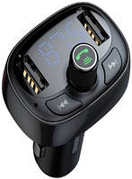 Автомобильное зарядное устройство с FM-модулятором Baseus T-Typed MP3 Car Charger Black (CCTM-01)