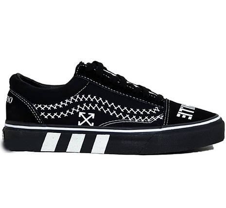 Кеди низькі Off-White x Vans Old Skool Black, фото 1