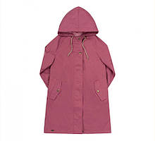 Куртка парка демісезонна подовжена для дівчинки Бембі КТ250 малинова 104