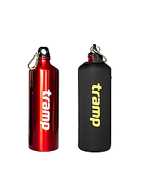 Пляшка фляга алюмінієва в неопреновому чохлі Tramp red 1л TRC-032