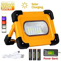 Фонарь-прожектор аккумуляторный Solar Light 60Вт /Солнечная панель/ Power Bank