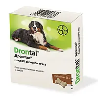 Дронтал Плюс XL (Drontal plus XL) зі смаком м'яса для собак великих порід , Bayer -1 шт.