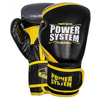Боксерские перчатки Power System PS 5005 Challenger Black/Yellow 16 унций