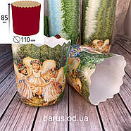 Форми для випікання кулічів паперові ангели розмір 110*85, фото 2