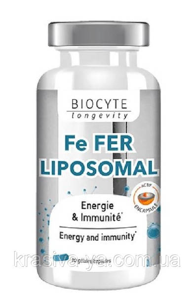 Харчова добавка "Залізо" Fe Fer Liposomal, 30 шт