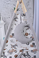 Вігвам для хлопчика "Ретро-машинки" дитячий намет повний комплект, фото 8