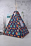 Вігвам Дитячий з Планетами, індивідуальний набір, дитяча палатка підвіска місяць в подарунок, фото 4