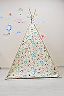 Палатка Вігвам Повітряні кулі, Індивідуальний набір, Повний комплект, Підвіска місяць у подарунок, фото 4