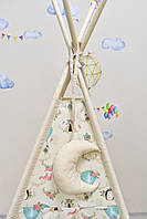 Палатка Вігвам Повітряні кулі, Індивідуальний набір, Повний комплект, Підвіска місяць у подарунок, фото 8