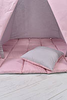 Палатка вігвам для дівчинки пудрово-сірий повний комплект, фото 4