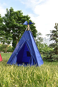 Вулична Палатка-Вігвам з водовідштовхуючої тканини 110х110х180см синя