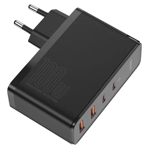 Сетевое зарядное устройство Baseus GaN2 Pro Quick Charger 2C+2U 100W EU Черный - фото 4 - id-p1781354512