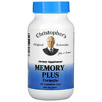 Christopher's Original Formulas, Memory Plus Formula, 450 mg, 100 Vegetarian Caps Днепр