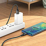 Кабель BOROFONE BU32 USB to Type-C 5A, 1.2m, nylon, aluminum connectors, digital display, Black, фото 3