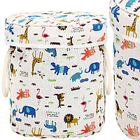 Кошик для зберігання з килимком Springos 27 л текстильний для іграшок та аксесуарів HA0133, фото 2